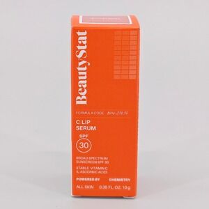 BeautyStat C Lip Serum SPF 30 Butter Beige Vitamin C Mineral Sunscreen 0.35oz
